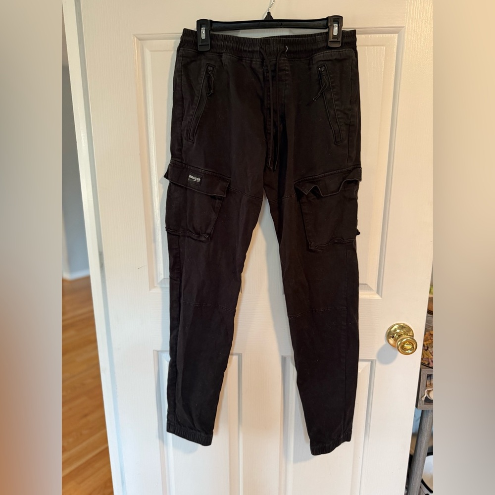 Hollister Men's Dark Cargo Pants - Small Tall